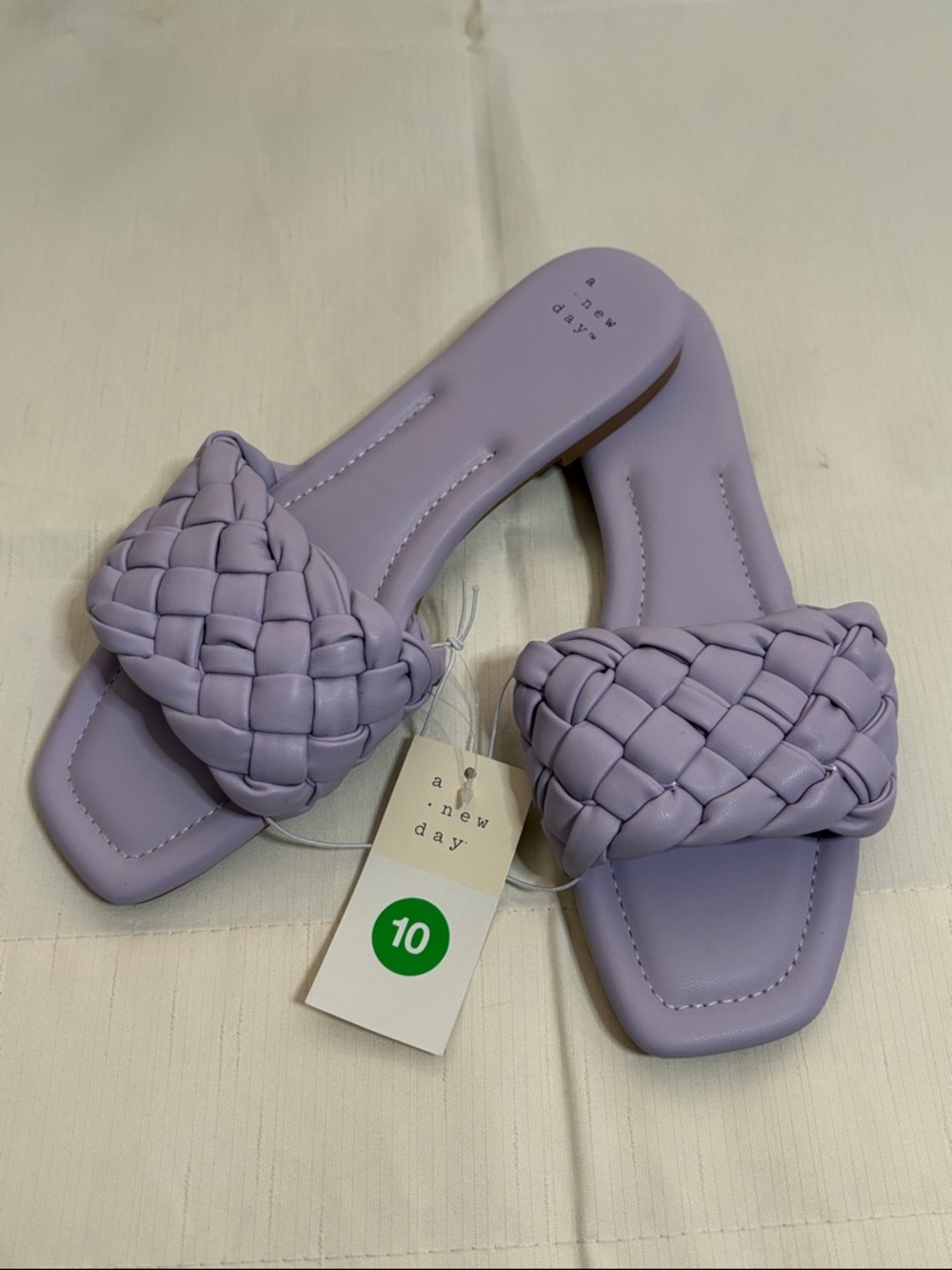 a new day - Lavender Braided Slide Sandals - Women's